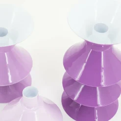 By Boo Set van 3 kandelaren Yack – lila Online