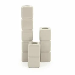 By Boo Set van 3 kandelaren Cube – taupe Clearance