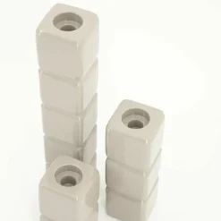 By Boo Set van 3 kandelaren Cube – taupe Clearance