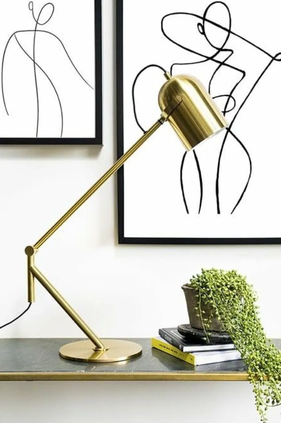 By Boo Tafellamp Sleek - Zwart of goud Clearance