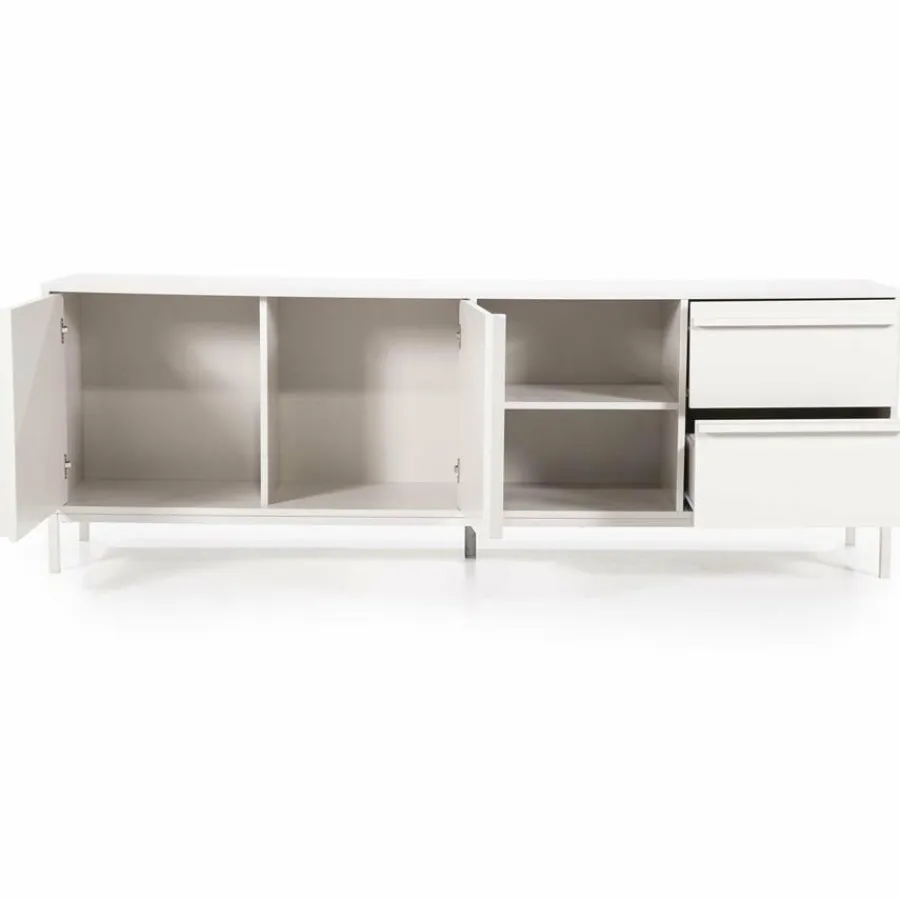 By Boo TV meubel Boaz 180 cm – 2 deuren, 2 lades en 2 open vakken Hot