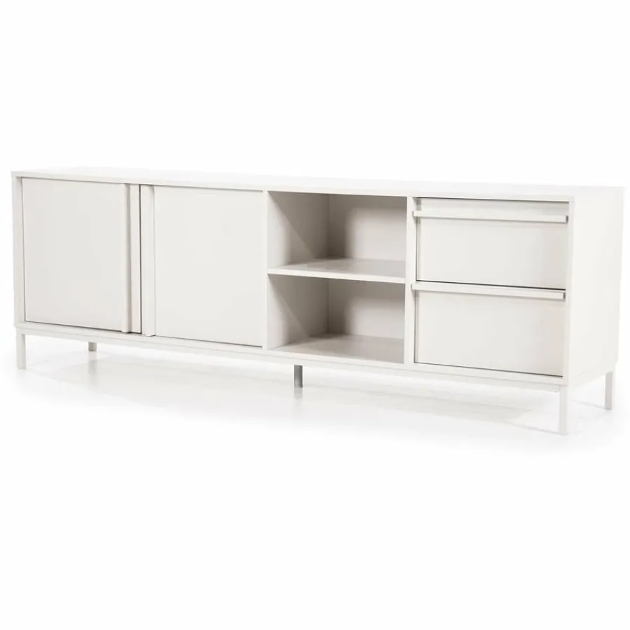 By Boo TV meubel Boaz 180 cm – 2 deuren, 2 lades en 2 open vakken Hot