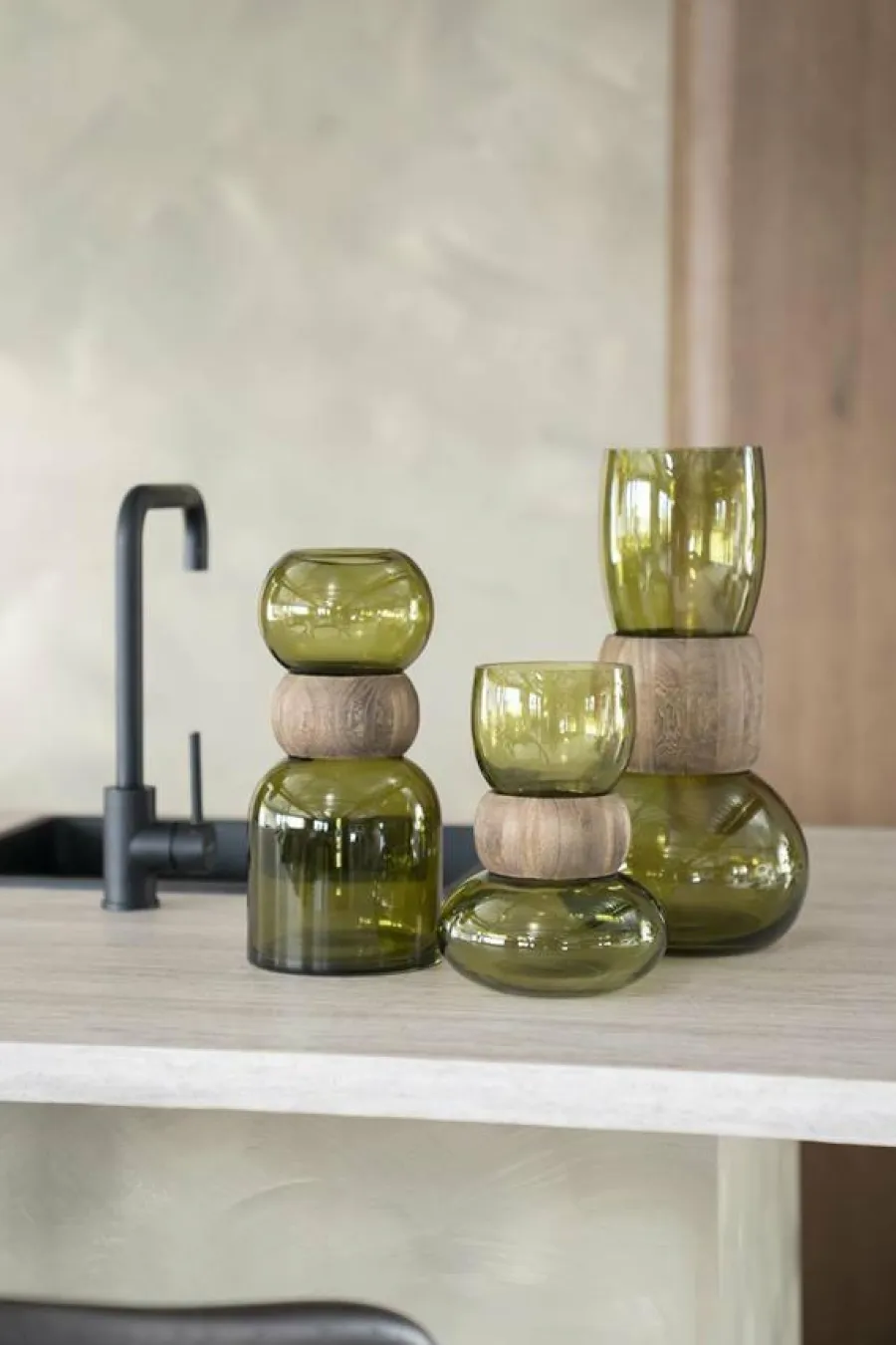 By Boo Vaas Verra medium - groen Best