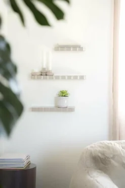 By Boo Wandplank Prinz set van 3 - taupe Outlet