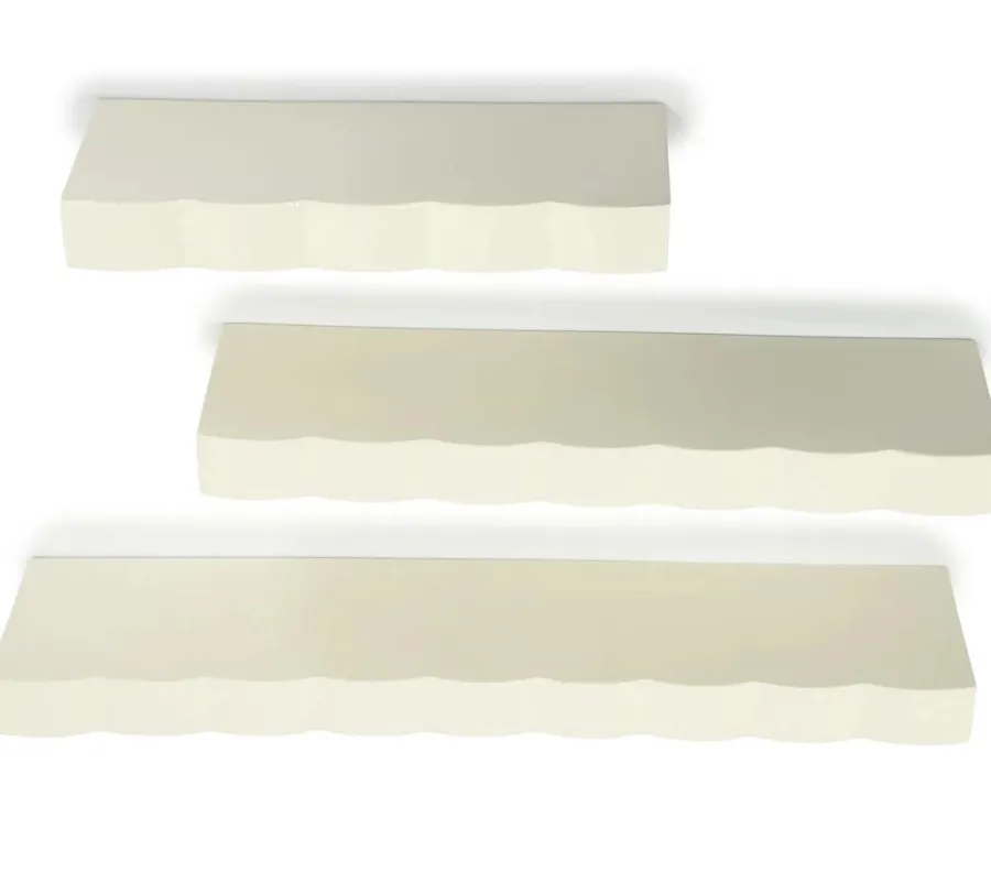 By Boo Wandplank Prinz set van 3 - beige Outlet