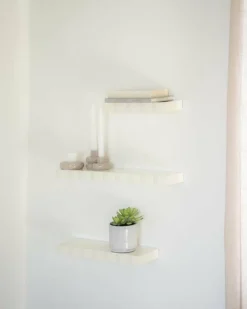 By Boo Wandplank Prinz set van 3 - beige Outlet