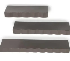 By Boo Wandplank Prinz set van 3- dark taupe Hot