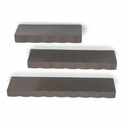 By Boo Wandplank Prinz set van 3- dark taupe Hot