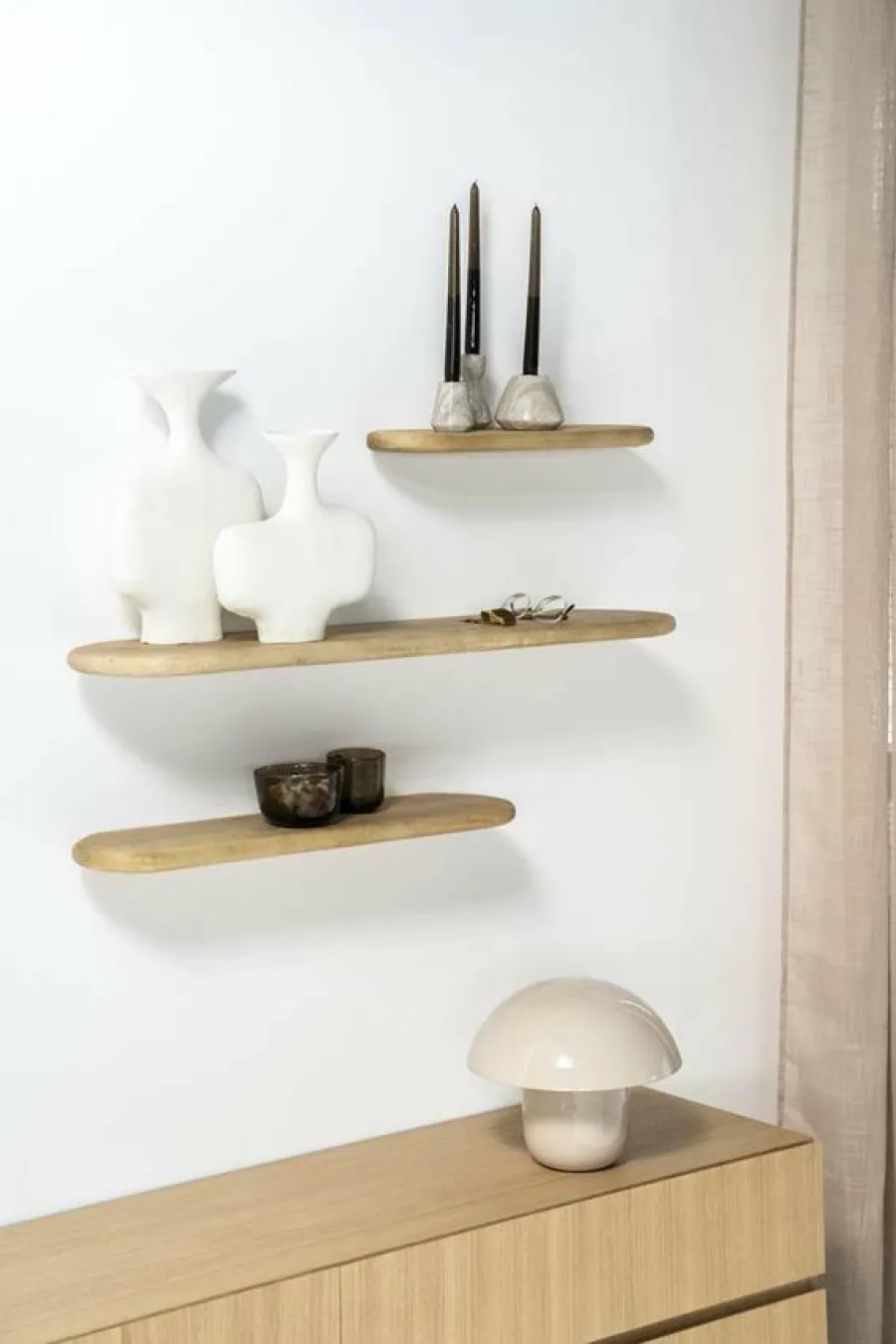 By Boo Wandplank Tre 2 mango 69 cm – naturel Best