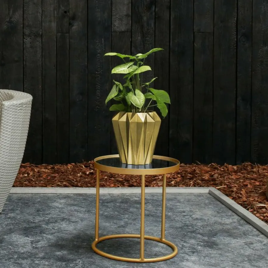 Candellana Bloempot beton Rack 13 cm Goud New