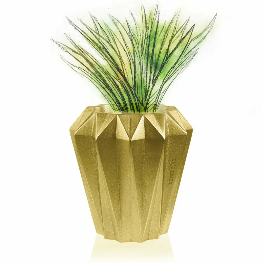 Candellana Bloempot beton Rack 13 cm Goud New