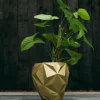 Candellana Bloempot beton Geometric 13 cm Classic Gold Online
