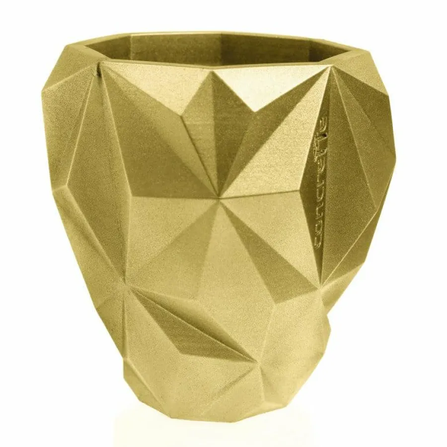 Candellana Bloempot beton Geometric 13 cm Classic Gold Online