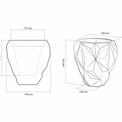 Candellana Bloempot beton Geometric 13 cm Classic Gold Online