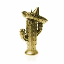 Candellana Kaars cactus met sombrero goud Discount