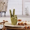 Candellana Kaars Hand Peace goud Clearance