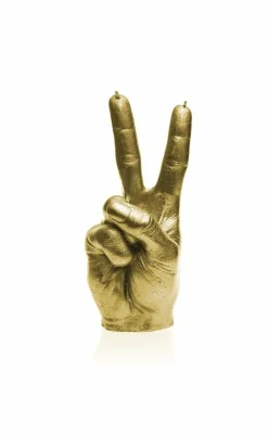 Candellana Kaars Hand Peace goud Clearance