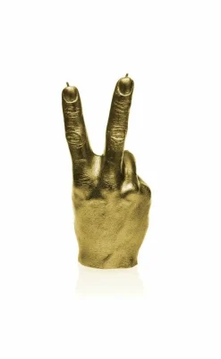 Candellana Kaars Hand Peace goud Clearance
