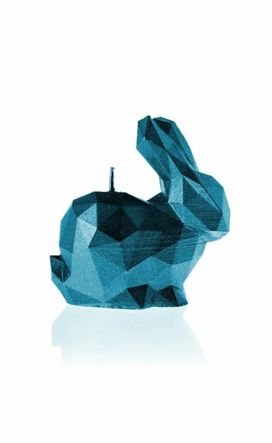 Candellana Kaars Konijn klein blauw metallic Best