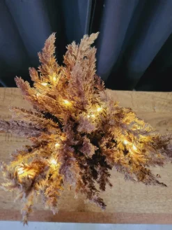 Countryfield Astilbe boeket met LED verlichting donkerbruin Sale