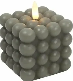 Countryfield Bolletjes kaars LED Lyon grijs M Sale