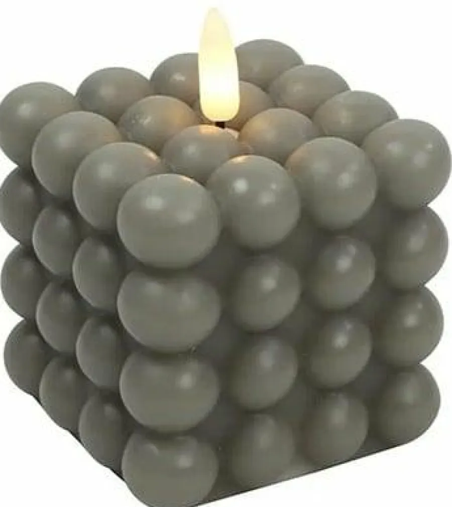 Countryfield Bolletjes kaars LED Lyon grijs M Sale