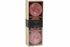 Countryfield Drijfkaars Bollie set van 3 roze - diverse afmetingen Best
