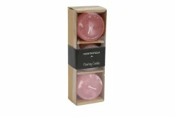 Countryfield Drijfkaars Bollie set van 3 roze - diverse afmetingen Best