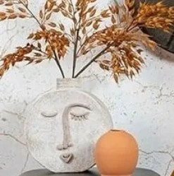 Countryfield Fles / Vaas gezicht Picasso wit Clearance