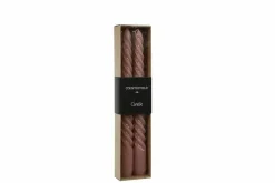 Countryfield Kaars Twirly set van 2 roze kaarsen Discount
