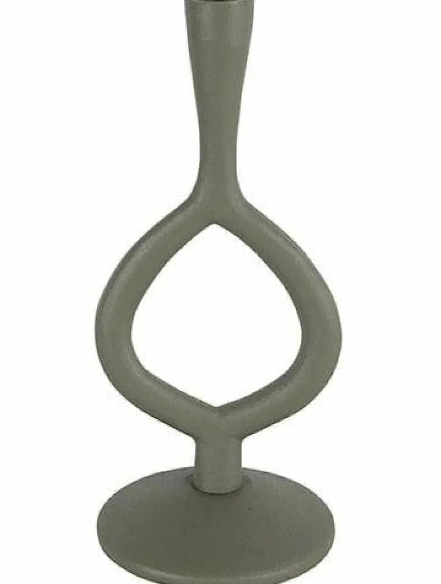 Countryfield Kandelaar Levie legergroen L 27 cm hoog Clearance