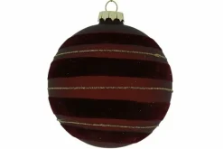 Countryfield Kerstbal Robee L donkerrood - Ø12CM Outlet