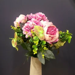 Countryfield Kunst boeket Peony Hydrangea 3x3 Lila