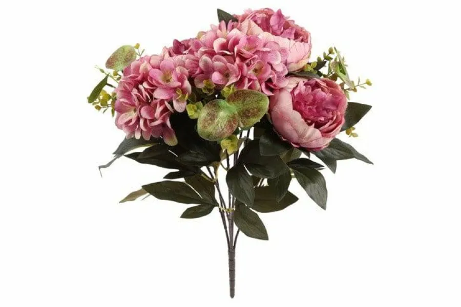 Countryfield Kunst boeket Peony Hydrangea 3x3 Lila