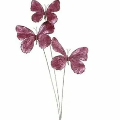 Countryfield Kunstdeco Vlinder Lush Set van 3 takken met 3 vlinders per tak Hot