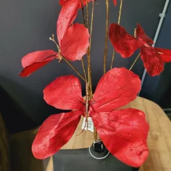 Countryfield Kunstdeco Vlinder Lush rood Set van 3 takken met 3 vlinders per tak Best