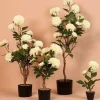 Countryfield Kunstplant Dahlia L wit - 82 cm hoog