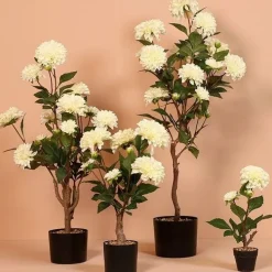 Countryfield Kunstplant Dahlia L wit - 82 cm hoog