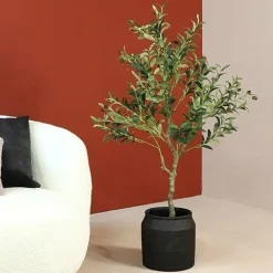 Countryfield Kunstplant Olea olijfboom L groen - 120 cm hoog Hot