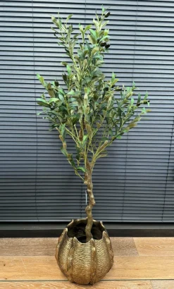 Countryfield Kunstplant Olea olijfboom L groen - 120 cm hoog Hot