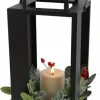 Countryfield Lantaarn met kaars LED Arles L zwart-L18,5B18,5H45CM Online