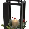 Countryfield Lantaarn met kaars LED Arles S zwart-L18,5B18,5H35CM Clearance