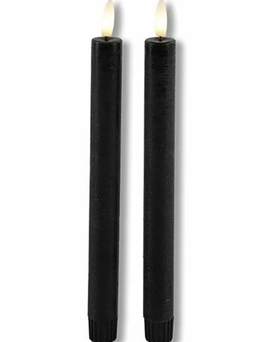 Countryfield LED Licht Dinerkaars Lyon rustiek zwart - set van 2 New