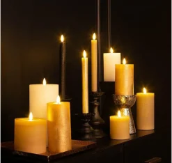 Countryfield LED Licht Dinerkaars Lyon rustiek goud - set van 2 Online