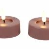 Countryfield Maxi theelicht Ø6,7CM LED Patio set van 2 roze New