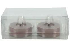 Countryfield Maxi theelicht Ø6,7CM LED Patio set van 2 roze New