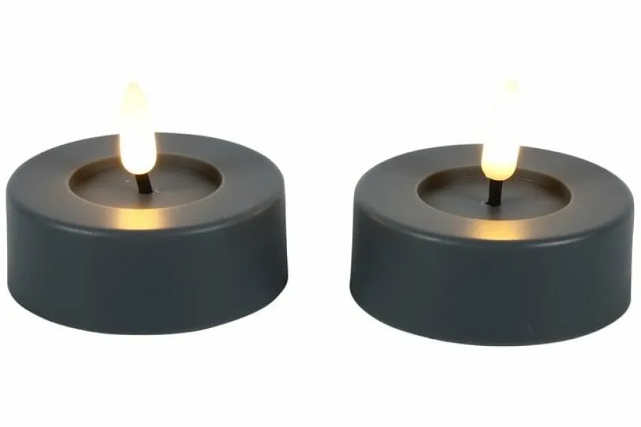 Countryfield Maxi theelicht Ø6,7CM LED Patio set van 2 grijs Online