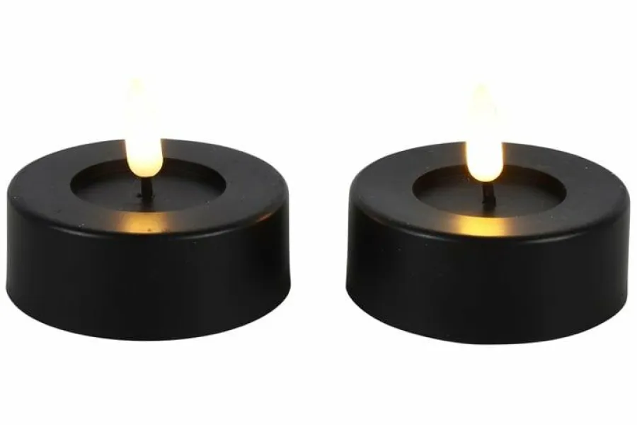 Countryfield Maxi theelicht Ø6,7CM LED Patio set van 2 zwart Outlet
