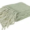 Countryfield Plaid Britta lichtgroen met franjes Hot