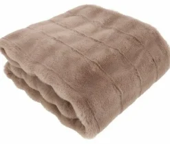 Countryfield Plaid Imitatiebont Cosy Eloise grijs bruin